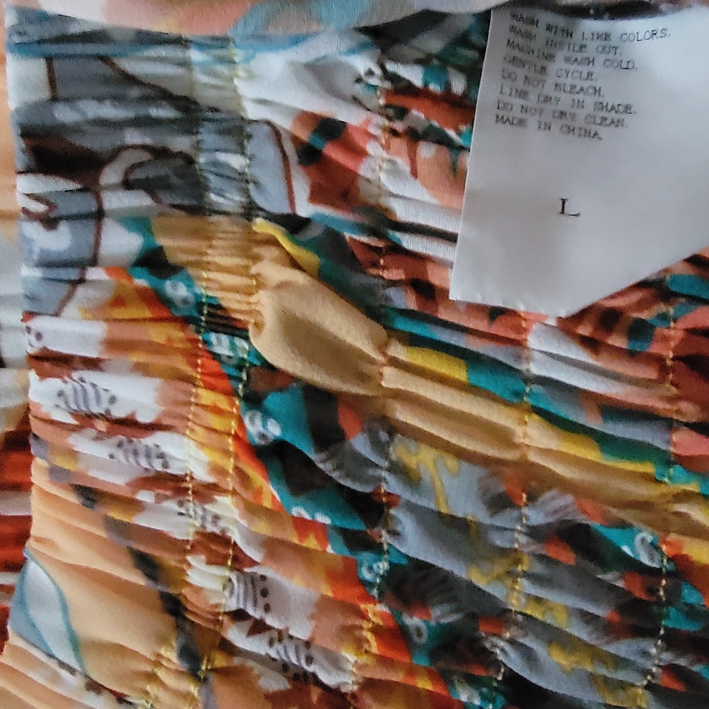 New Vibrant Patchwork 2pc Pant Suit - Multicolor - image 5